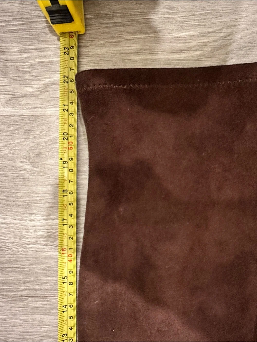 Brown Knee High Platform Boots Lug Sole Block Heel Side Zip Women’s Size 8